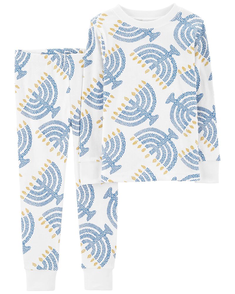 2-Piece Hanukkah 100% Snug Fit Cotton Pyjamas, image 1 of 3 slides