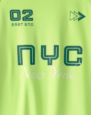 Gar&ccedil;ons - T-shirt sport &agrave; imprim&eacute; NYC - Vert, 
