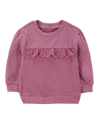 Baby Thermal & Quilted Long-Sleeve Top - Purple, image 1 of 4 slides
