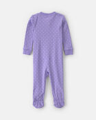 Toddler Girl 1-Piece Pets 100% Cotton Snug Fit Footed Pyjama - Purple, image 2 of 4 slides