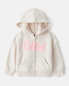 Baby Solid French Terry Hooded Jacket, image 1 of 4 slides