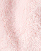 Baby Girl Sherpa Long-Sleeve Hooded Zip-Up Jacket - Pink, image 3 of 4 slides