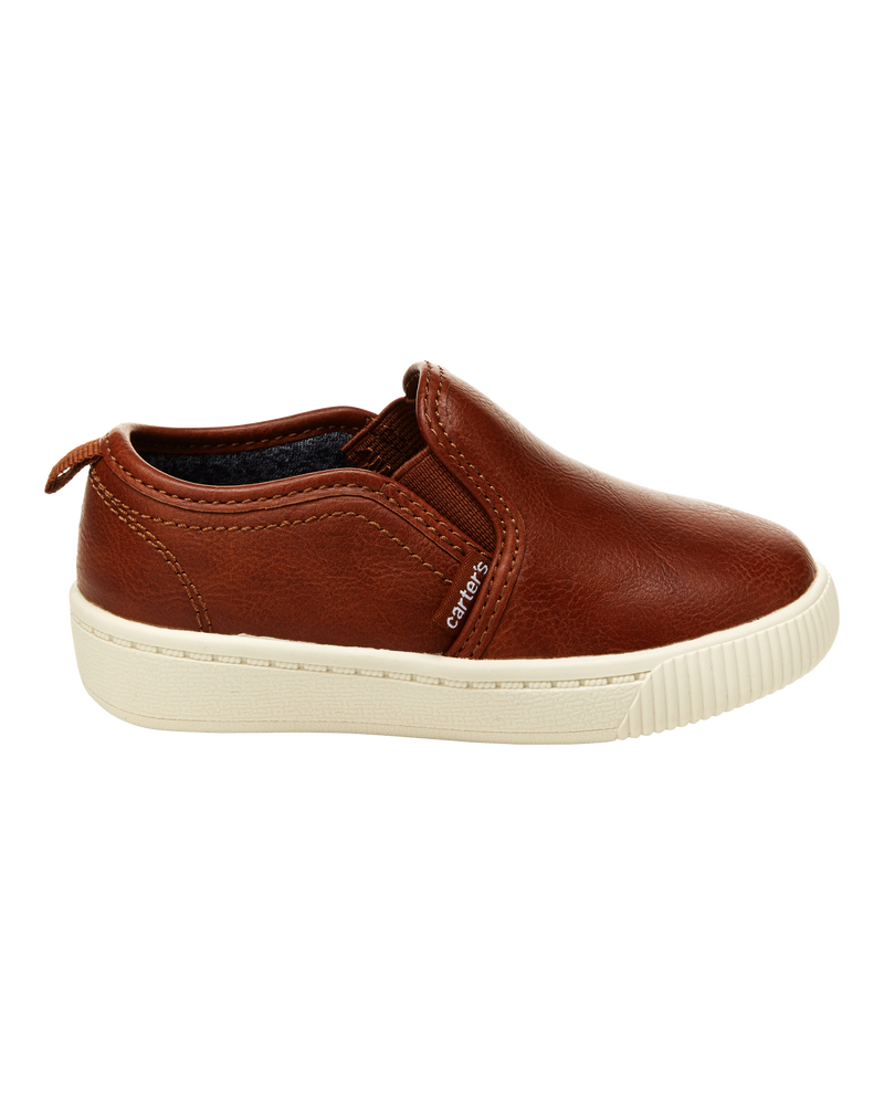 Toddler Faux Leather Casual Sneakers, image 2 of 5 slides