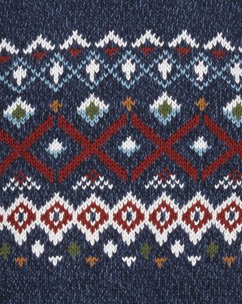 Fair Isle Cotton Sweater, 