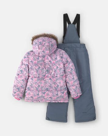 Filles - Habit de neige 2 pi&egrave;ces matelass&eacute; - Rose, 