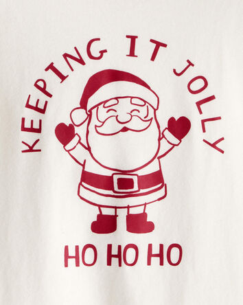 Toddler Boy Christmas Keeping It Jolly Santa Long-Sleeve Graphic Tee - White, 