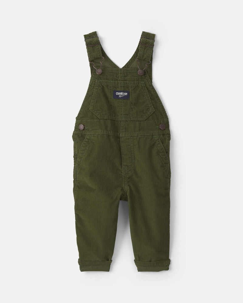 Baby Corduroy Overalls - Olive Green, image 1 of 4 slides