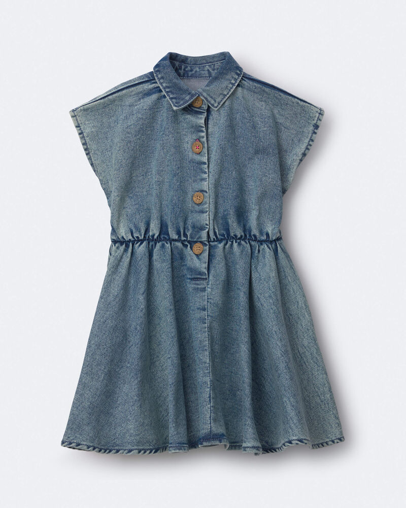 Toute-petit fille - Robe Avenue Twirl&trade; en denim au d&eacute;lav&eacute; Avenue - Bleu, image 2 sur 6 diapositives