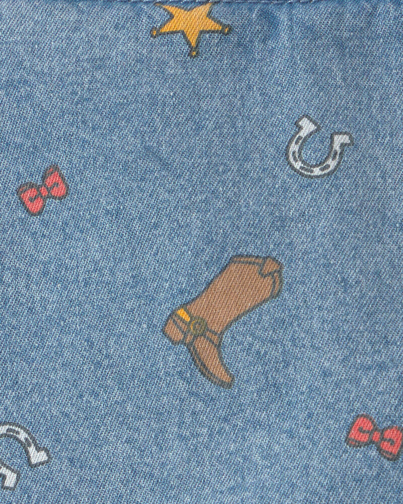 B&eacute;b&eacute; fille - Jupe-short en chambray Pixar&copy; Toy Story - D&eacute;lav&eacute; moyen, image 4 sur 4 diapositives