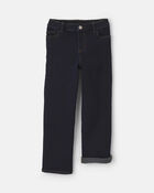 Boys Fleece-Lined Relaxed Jeans - Dark Wash, image 3 of 5 slides