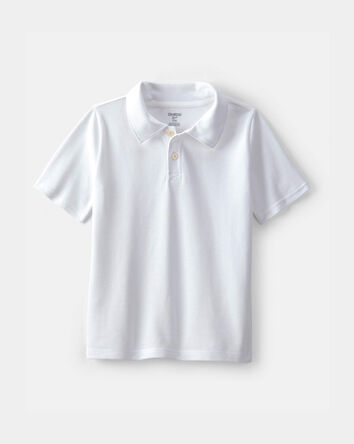 Gar&ccedil;ons - Polo d&rsquo;uniforme en piqu&eacute; - Blanc, 