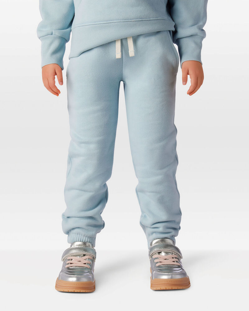 Toddler Girl Cotton Joggers - Blue, image 3 of 6 slides