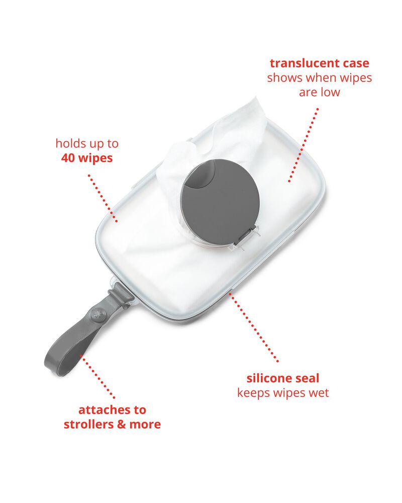 Grab & Go Snug Seal Wipes Case - Grey, image 3 of 6 slides