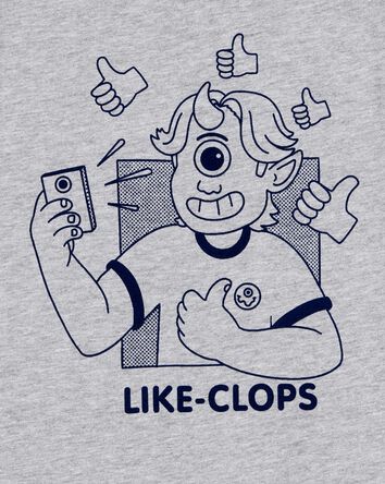 Kid "Like-Clops" Short-Sleeve Graphic Tee - Grey, 