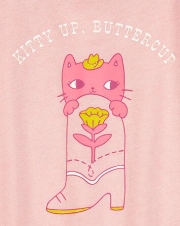 Toddler Kitty Up Buttercup Short-Sleeve Graphic Tee - Pink, 