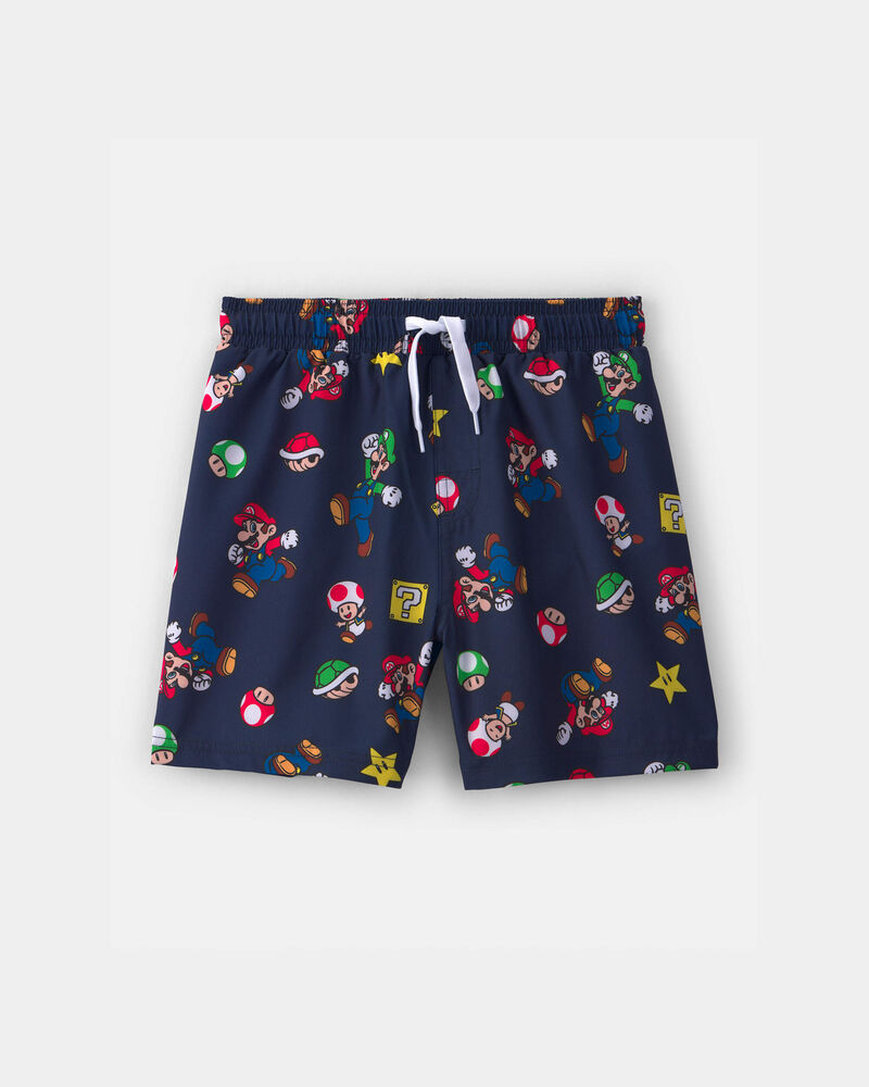 Boys Nintendo Super Mario Swim Trunks - Navy Blue, image 1 of 3 slides