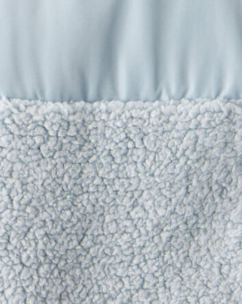 Girls Long-Sleeve Sherpa Jacket - Blue, 