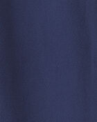 Boys Microfleece Wide-Leg Pants - Navy Blue, image 3 of 4 slides