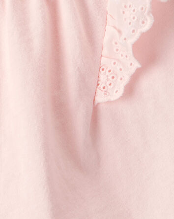 Baby Girl Eyelet-Sleeve Top - Pink, 