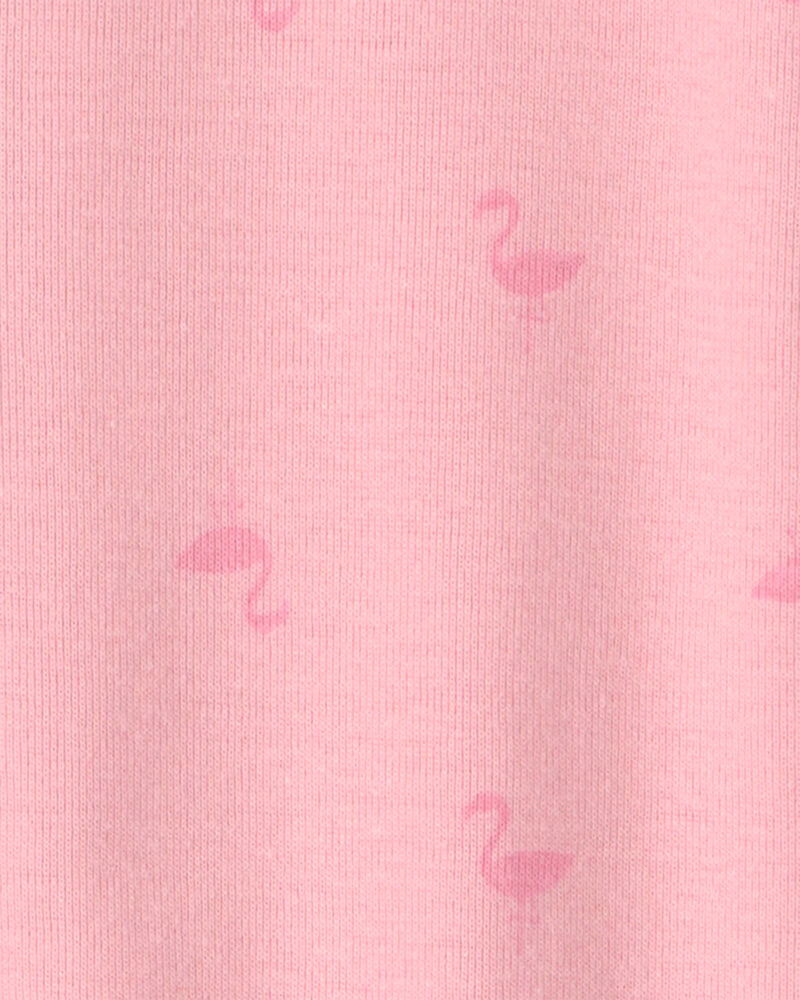 Toddler Girl Flamingo 100% Cotton Snug Fit 1-Piece Pyjama - Pink, image 2 of 4 slides