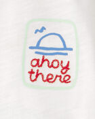 Baby 'Ahoy There' Graphic Tee - White, image 4 of 6 slides