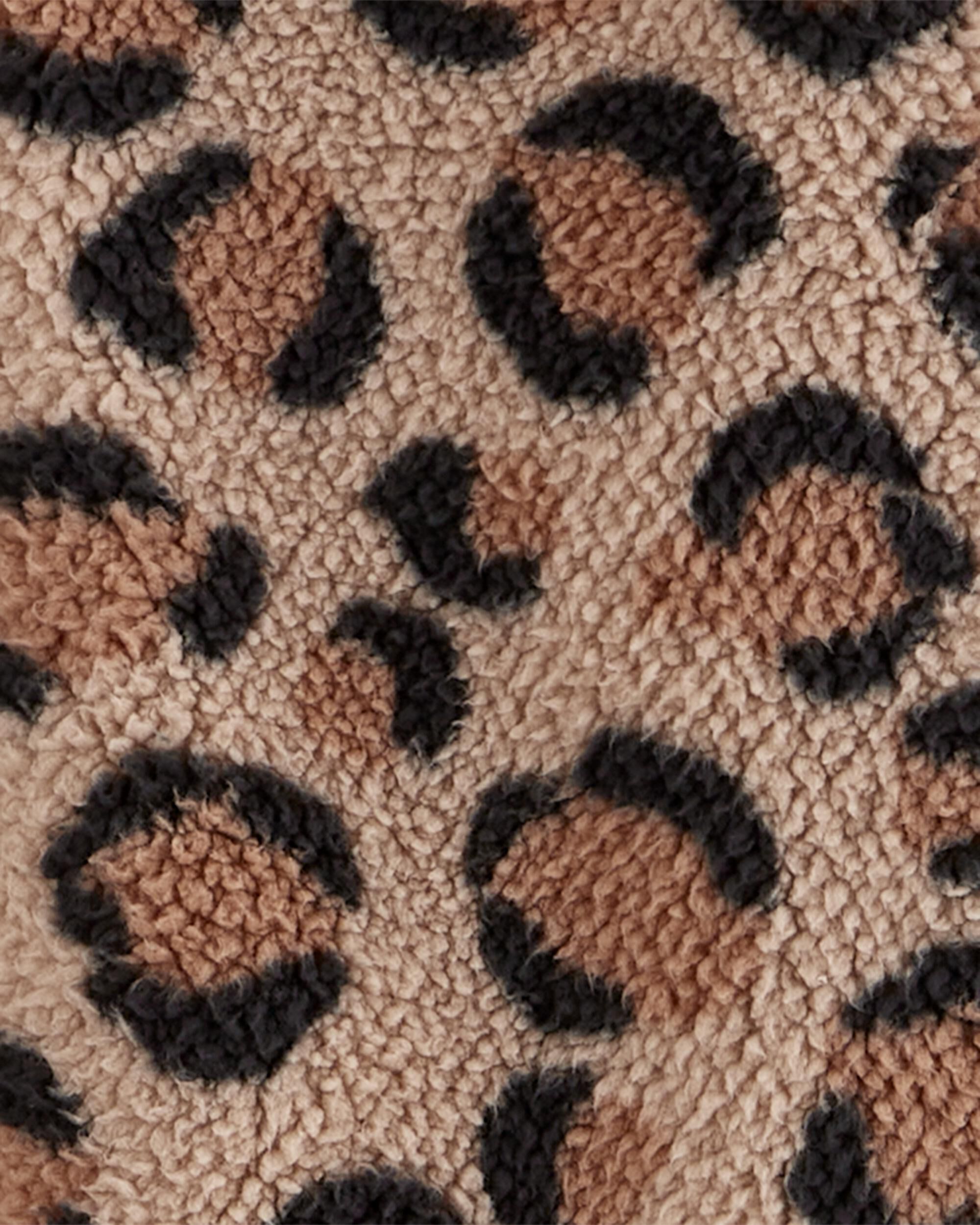 Brown Kid Leopard Sherpa Hooded Zip Jacket Carter s Oshkosh Canada