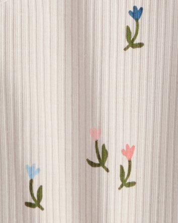 Baby Girl 2-Piece Floral Bodysuit & Pant Set - Brown, 