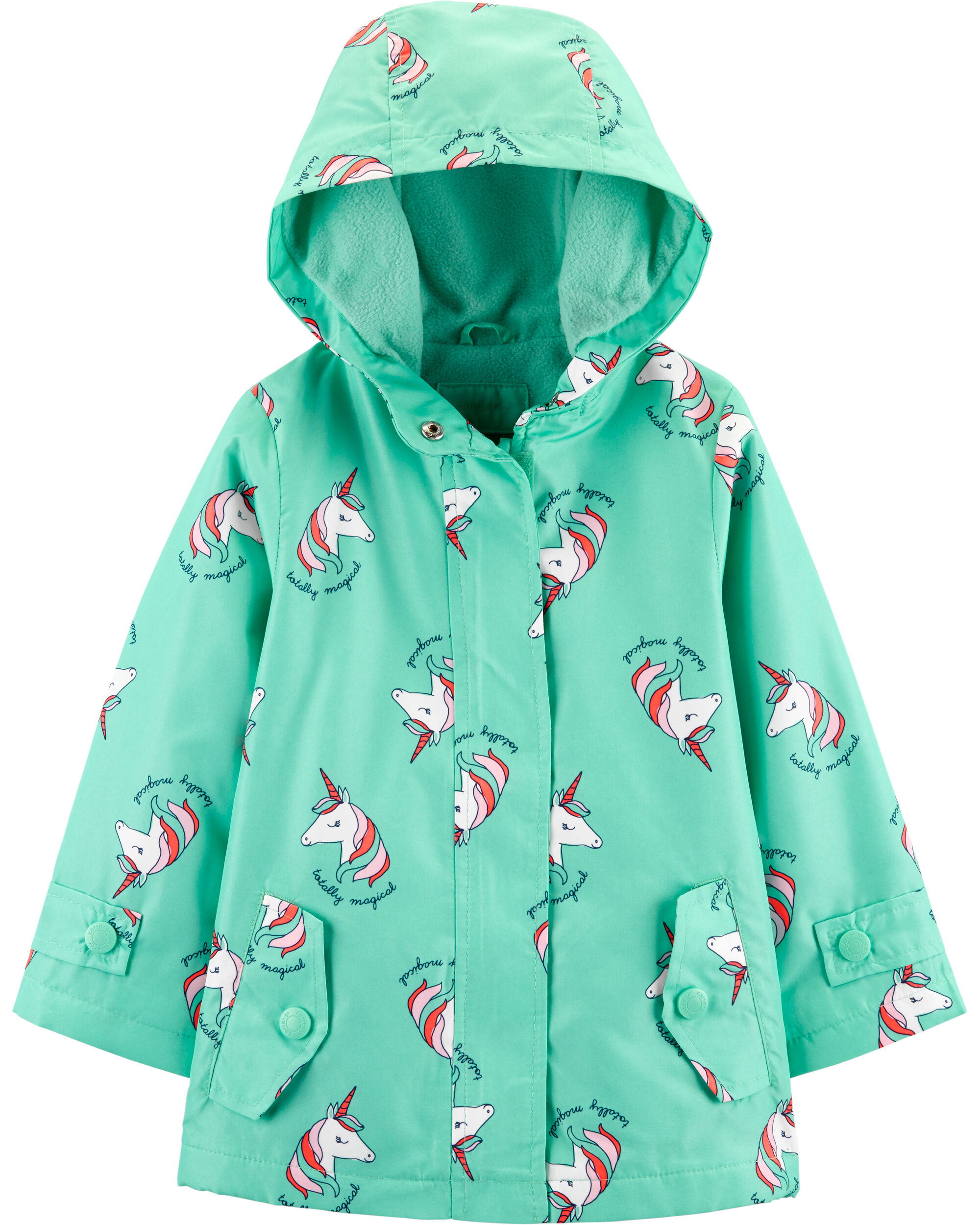 Unicorn Fleece Lined Rain Jacket Carter s OshKosh Canada Unicorn Fleece Lined Rain Jacket Carter s OshKosh Canada