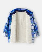Baby Boy Plaid Shera Lined Fashion Jacket - Blue, image 5 of 6 slides