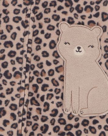 Toddler 1-Piece Cheetah Print Fleece Footless Pyjamas
, 
