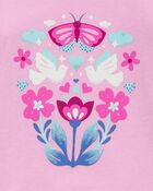 Toddler Butterfly-Print Long-Sleeve Shirt - Pink, image 2 of 3 slides