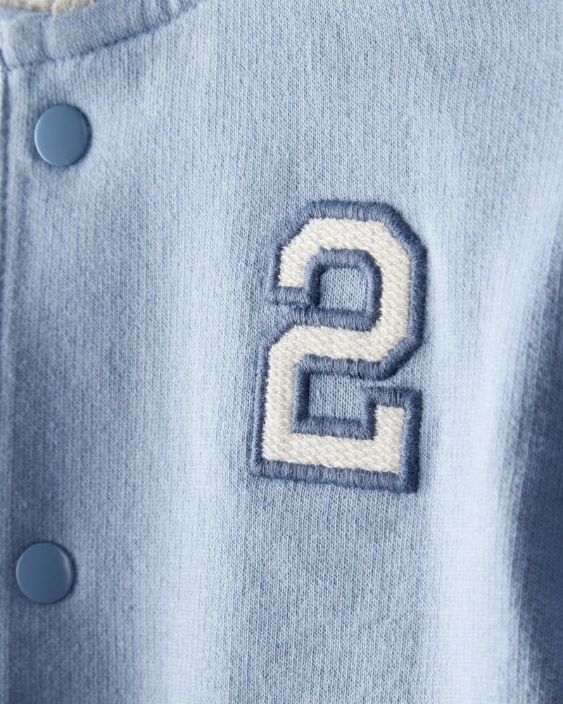 Baby Boy 3-Piece French Terry Jacket Outfit Set - Blue, image 2 of 6 slides