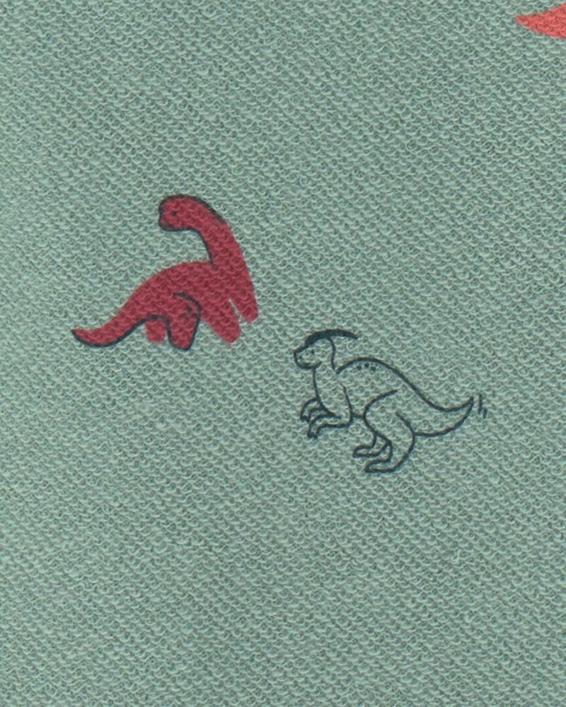 Toddler Boy 2-Piece Dinosaur French Terry Long-Sleeve Top & Pant Set - Green, image 3 of 4 slides