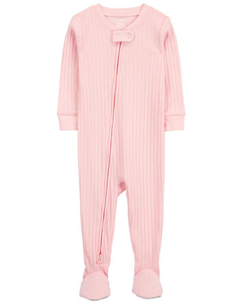 1-Piece Cotton Blend Footie Pyjamas, 