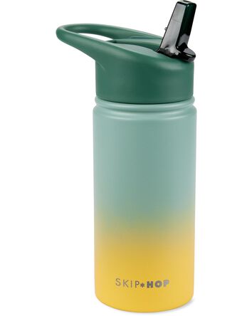 Bouteille &agrave; paille en acier inoxydable Wander - Vert ombr&eacute;, 