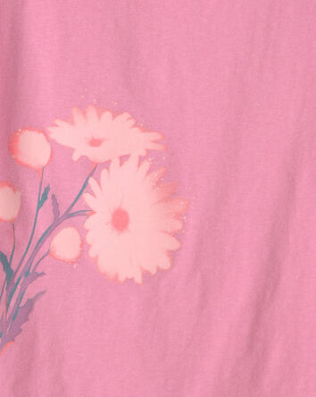 Girls Floral Graphic Tee - Pink, 