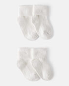 Baby 4-Pack Foldover Booties, image 1 of 3 slides