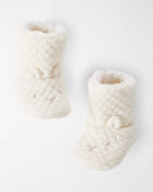 Baby Organic Cotton Sweater Knit Booties, image 1 of 3 slides