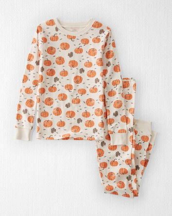 Jeune - Pyjama 2 pi&egrave;ces en coton biologique &agrave; motif Citrouilles, 