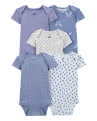 Bébé Emballage de 5 cache-couches à manches courtes à motifs de papillons, image 1 sur 8 diapositives