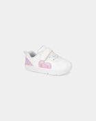 Baby Girl Every Step&reg; First Walker Shimmer Heart Sneakers - White/Pink, image 1 of 5 slides