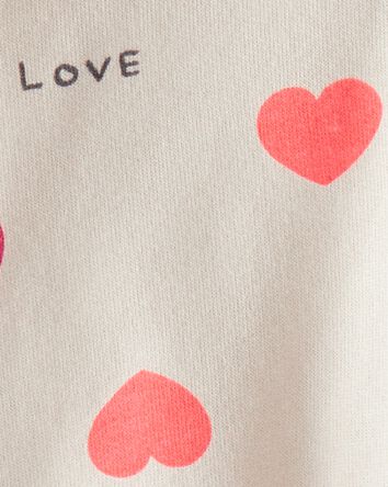 Baby Girl 3-Piece Heart Jacket Outfit Set - Red/Ivory, 