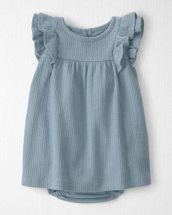 B&eacute;b&eacute; fille - Robe cache-couche avec coton biologique &agrave; motif ajour&eacute; , 