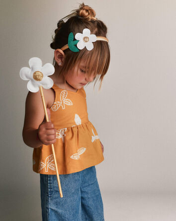 Toddler Girl Flower Headband & Wand Set, 