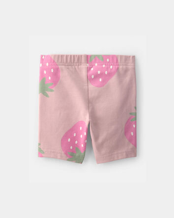 Tout-petit fille - Short de cycliste, fraises - Rose, 