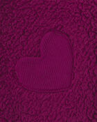 Baby Girl 3-Piece Polka Dot Sherpa Layering Set - Maroon, image 4 of 6 slides