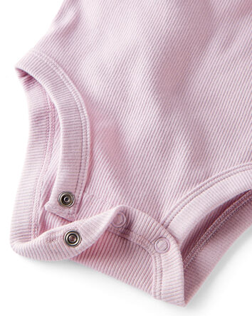 Baby 3-Pack Organic Cotton Rib Bodysuits, 