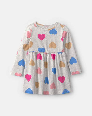 Toddler Girl Heart Long-Sleeve Dress, 