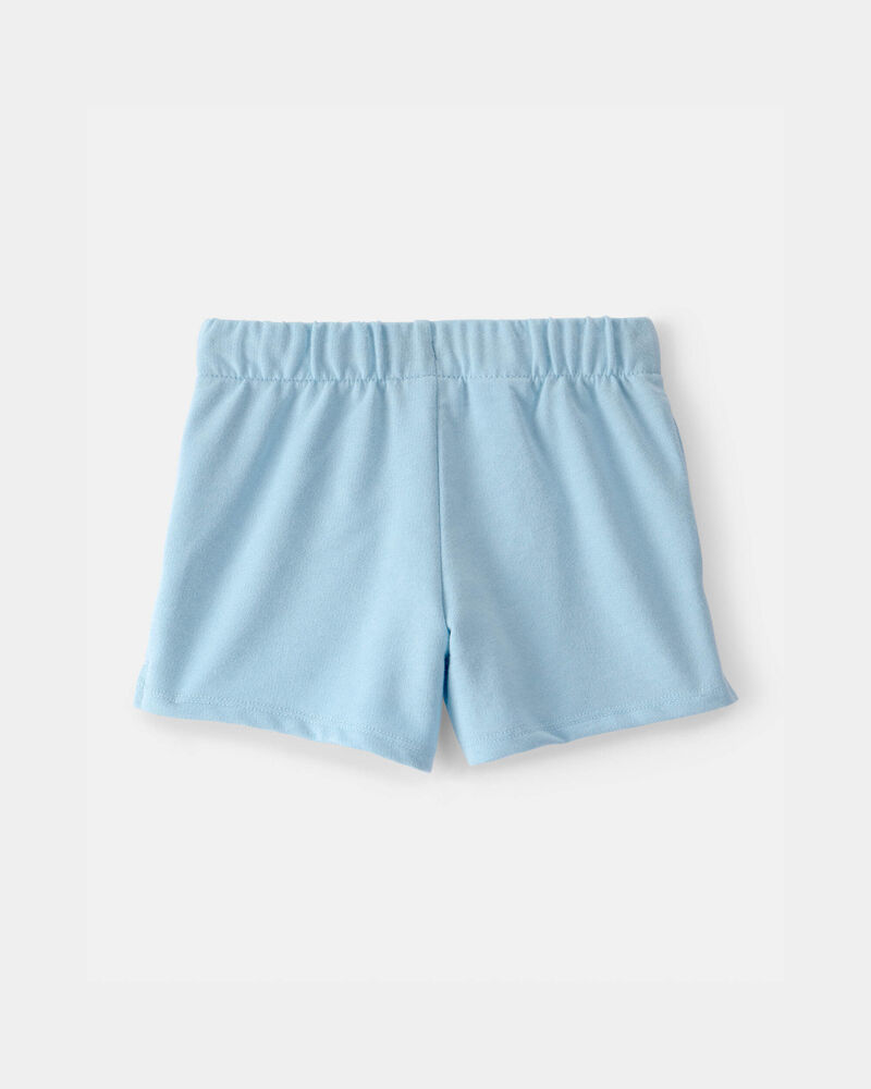 Toddler Girl French Terry Shorts - Blue, image 2 of 4 slides