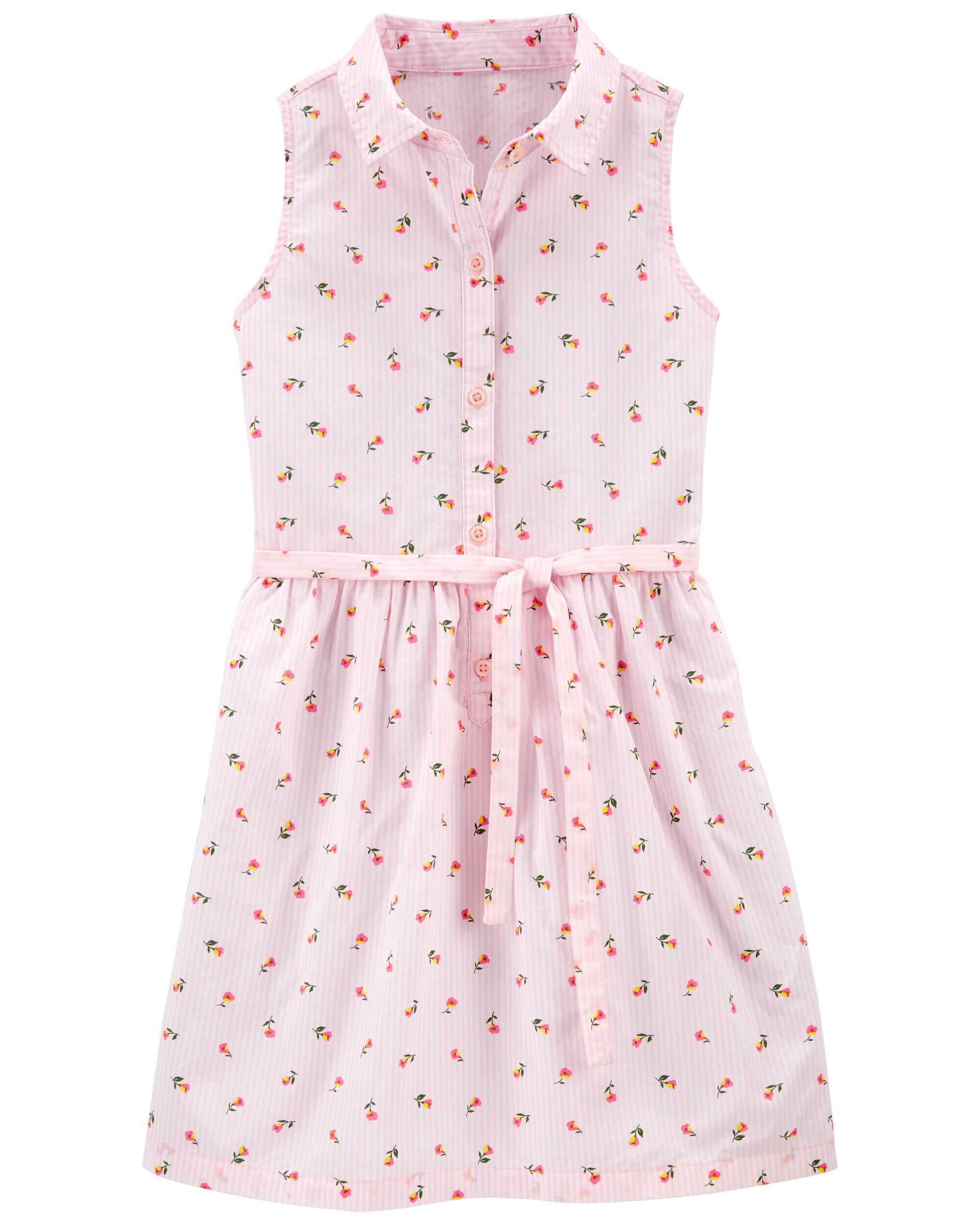 Pink Floral Shirt Dress Carter s Oshkosh Canada